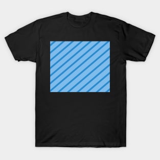 Diagonal lines - Blue. T-Shirt